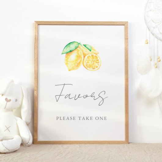 Poster Panneau de cadeau de fête au citron Take One