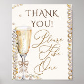 Poster Panneau de cadeau thématique Perles & Prosecco (Devant)