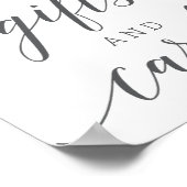 Poster Panneau de cadeaux de fleurs roses (Coin)