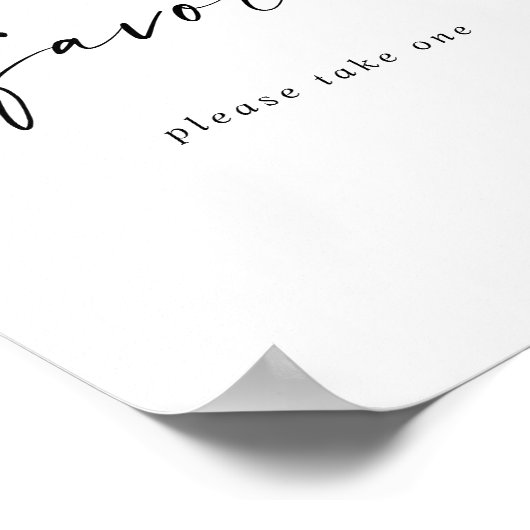 Poster Panneau de cadeaux de mariage à écriture moderne (Coin)