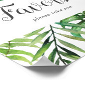 Poster Panneau de cadeaux de mariage à la feuille de palm (Coin)