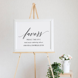 Poster Panneau de cadeaux de mariage à typographie élégan