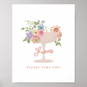 Poster Panneau de cadeaux de mariage de jardin Love in Bl