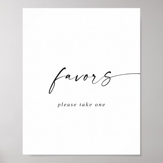 Poster Panneau de cadeaux de mariage écriture moderne (Devant)