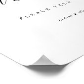 Poster Panneau de cadeaux de mariage élégant à calligraph (Coin)