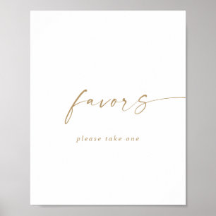 Poster Panneau de cadeaux de mariage en écriture dorée mo