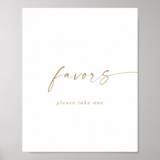 Poster Panneau de cadeaux de mariage en écriture dorée mo (Devant)