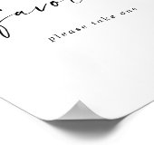 Poster Panneau de cadeaux de mariage en écriture moderne (Coin)