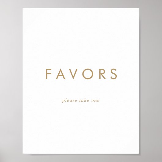 Poster Panneau de cadeaux de mariage en typographie dorée (Devant)