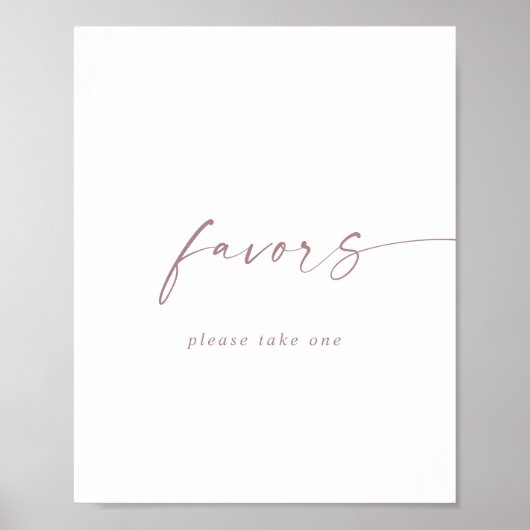 Poster Panneau de cadeaux de mariage moderne en or rose é (Devant)