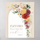 Poster Panneau de cadeaux de mariage rustique tropical bo (Devant)