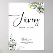Poster Panneau de cadeaux de mariage verdoyant (Devant)