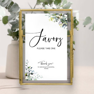Poster Panneau de cadeaux de mariage verdoyant