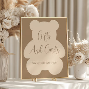 Poster Panneau de cadeaux et de cartes pour Baby Shower B