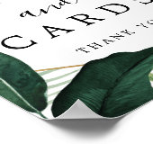 Poster Panneau de cadeaux et de cartes Tropical Monstera (Coin)