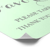 Poster Panneau de cadeaux pour Baby Shower Fleurs aquarel (Coin)