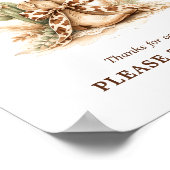 Poster Panneau de cadeaux pour bébé chic western petit (Coin)