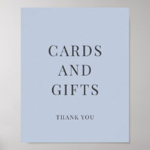 Panneau de Cadeaux Simples Cartes Bleu Poussiéreux