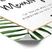 Poster Panneau de cadre d'arche de feuilles tropicales en (Coin)