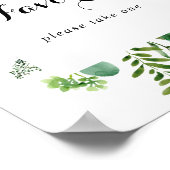 Poster Panneau de calligraphie botanique Eucalyptus Vert  (Coin)
