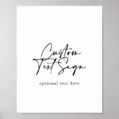 Poster Panneau de calligraphie de texte personnalisé mode (Devant)