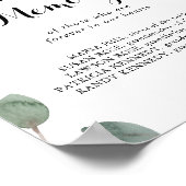 Poster Panneau de calligraphie d'eucalyptus en souvenir a (Coin)