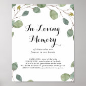 Poster Panneau de calligraphie d'eucalyptus en souvenir a (Devant)