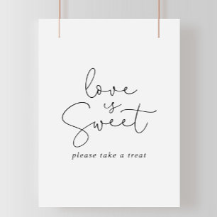 Poster Panneau de calligraphie élégant et simple « L'amou