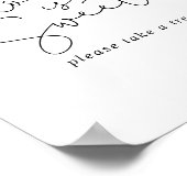 Poster Panneau de calligraphie élégant et simple « L'amou (Coin)