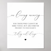 Poster Panneau de calligraphie élégante ASHER en souvenir (Devant)