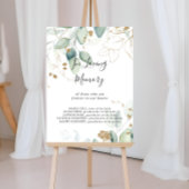 Poster Panneau de calligraphie Eucalyptus doré En souveni