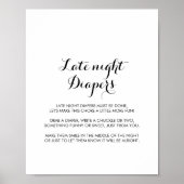 Poster Panneau de calligraphie moderne Late Nuit (Devant)