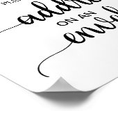 Poster Panneau de calligraphie noire simple pour adresser (Coin)