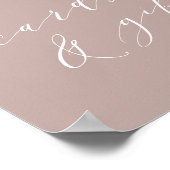 Poster Panneau de calligraphie rose Cartes et cadeaux (Coin)