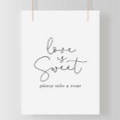 Poster Panneau de calligraphie simple et élégant « L'amou