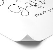 Poster Panneau de calligraphie simple et élégant pour car (Coin)