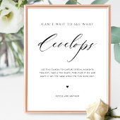 Poster Panneau de caméra jetable de mariage à l'écriture