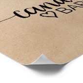 Poster Panneau de candy bar à calligraphie kraft faux sim (Coin)