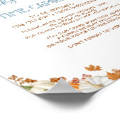 Poster Panneau de capsule temporelle Citrouilles Feuilles (Coin)