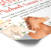 Poster Panneau de capsule temporelle d'animaux de ferme (Coin)