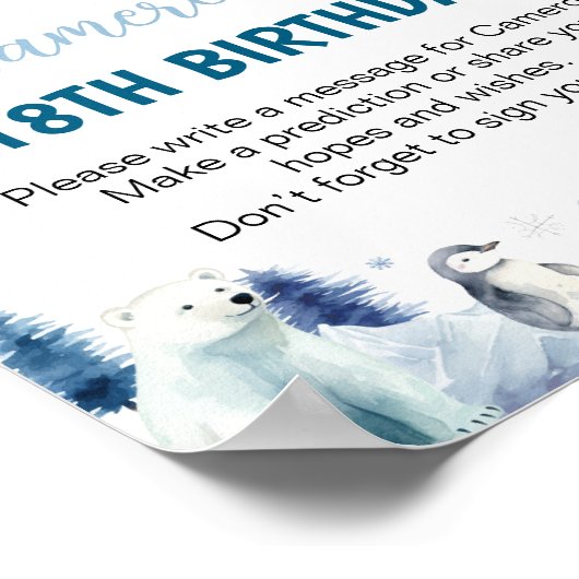 Poster Panneau de capsule temporelle d'anniversaire d'ani (Coin)