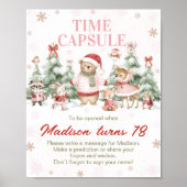 Poster Panneau de capsule temporelle d'anniversaire de la (Devant)