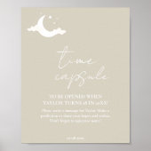 Poster Panneau de capsule temporelle de Baby Shower rusti (Devant)