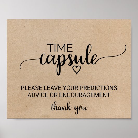 Poster Panneau de capsule temporelle de calligraphie Faux (Devant)