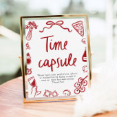 Poster Panneau de capsule temporelle de douche de mariage