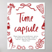 Poster Panneau de capsule temporelle de douche de mariage (Devant)