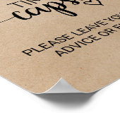 Poster Panneau de capsule temporelle en calligraphie kraf (Coin)