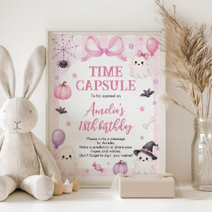 Poster Panneau de capsule temporelle pour anniversaire d'