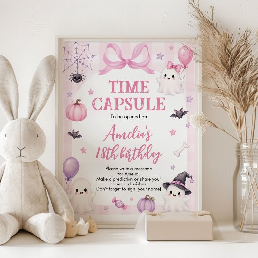 Poster Panneau de capsule temporelle pour anniversaire d'