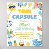 Poster Panneau de capsule temporelle pour fête d'annivers (Devant)